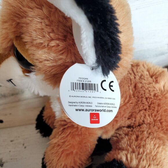 Aurora Dreamy Eyes Feggan The Red Fox 10" Cute Plush Stuffed Animal #21205 NWT - Picture 6 of 7